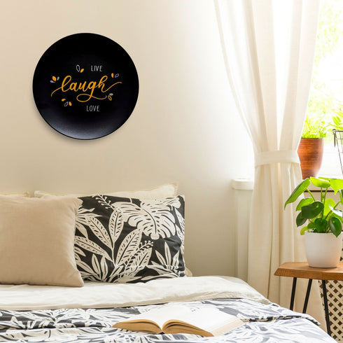 Wall Decor - Wall Plate In Bedroom - Live Laugh Love - Home Office Decor - Birthday Gift - Buy Online India - Free Shipping